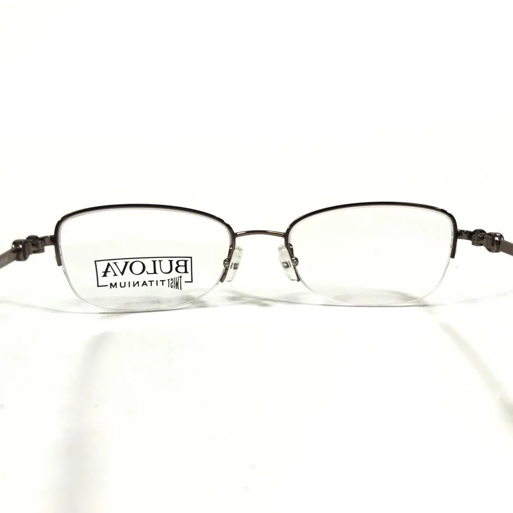 Bulova Eyeglasses Frames ASHBURN BROWN Rectangular Half Rim 52-18-135